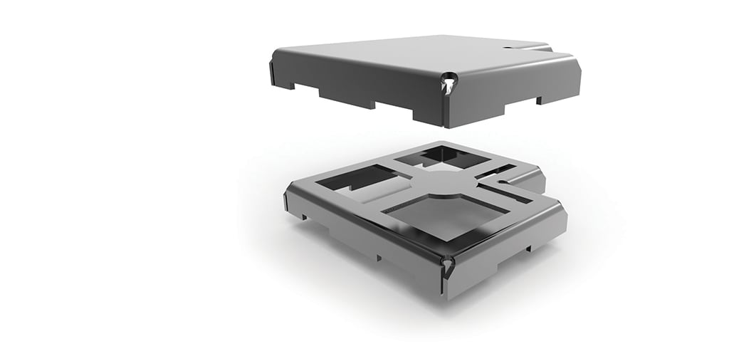 Beispiele für Board Level Shielding mit gestanztem Metall